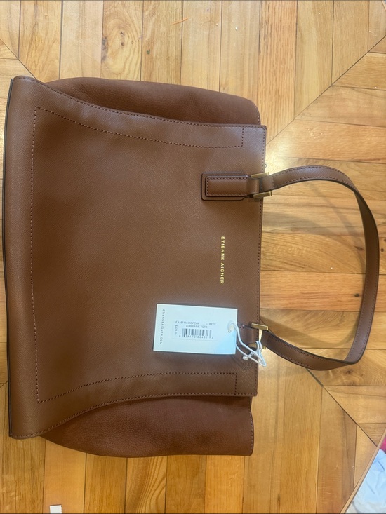 Etienne Aigner Handbags - Etienne Aigner Coffee Brown Leather Shoulder Tote